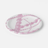Fancy roze parels Borden papier Papieren Bordje (Gekanteld)