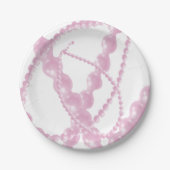 Fancy Roze Parels Papieren Borden Bordje (Voorkant)