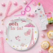 Fancy roze Parijs Eiffeltoren Party Paper Borden Papieren Bordje (Feest)