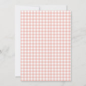 Fancy Roze Parijs Eiffeltoren Uitnodiging Gingham (Achterkant)