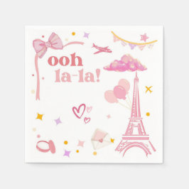Fancy roze Paris Eiffel Tower Party Papier servet