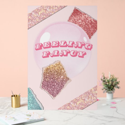 Fancy Roze Partij Poster (Huwelijk)