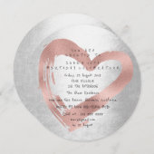 Fancy roze roze goudhartzilver kaart (Voorkant / Achterkant)