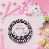Fancy Roze Safari Girl Baby shower Aangepaste Bord (Feest)