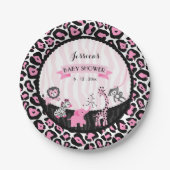 Fancy Roze Safari Girl Baby shower Aangepaste Bord (Voorkant)