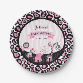 Fancy Roze Safari Girl Baby shower Aangepaste Bord