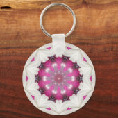 Fancy roze ster sleutelhanger (Voorkant)