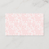 Fancy roze strik baby meisje douche luier loterij informatiekaartje (Achterkant)