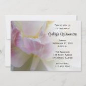 Fancy roze Tulip Quinceanera Uitnodiging (Voorkant)