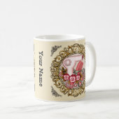 Fancy Roze Viooltje Schoonheidsspecialiste  Koffie Koffiemok (Voorkant rechts)