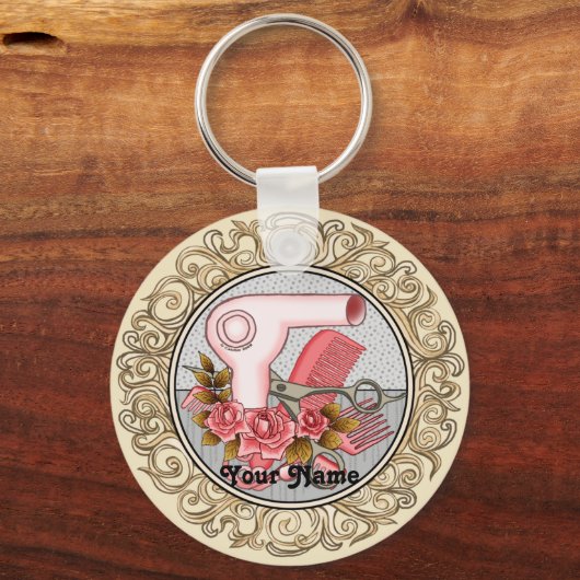 Fancy Rozen Beautician sleutelhanger (Voorkant)