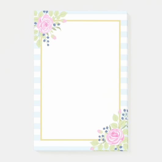 Fancy Rozen Blauwbes Post-it® notes (Voorkant)