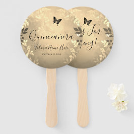 Fancy Rozen Quinceanera Gold Favor Bag Handwaaier