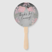 Fancy Rozen Quinceanera Pink Hand Fan Handwaaier (Achterkant)