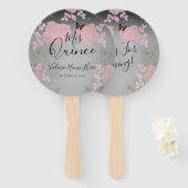 Fancy Rozen Quinceanera Pink Hand Fan Handwaaier (Voorkant en achterkant)