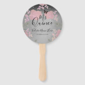 Fancy Rozen Quinceanera Pink Hand Fan Handwaaier (Voorkant)