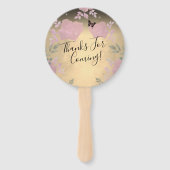 Fancy Rozen Quinceanera Pink Hand Fan Handwaaier (Achterkant)