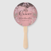 Fancy Rozen Quinceanera Pink Handwaaier (Voorkant)