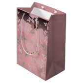 Fancy Rozen Quinceanera Roze Medium Gift Bag Medium Cadeauzakje (Achterkant Gekanteld)