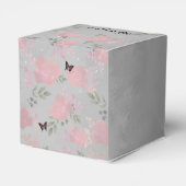 Fancy Rozen Quinceanera Silver Favor Box Bedankdoosjes (Achterkant)