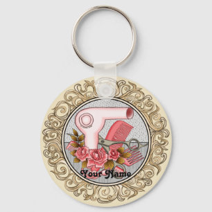 Fancy Rozen Schoonheidsspecialiste sleutelhanger