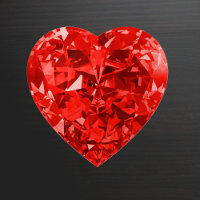 Fancy Ruby Red Diamond Heart