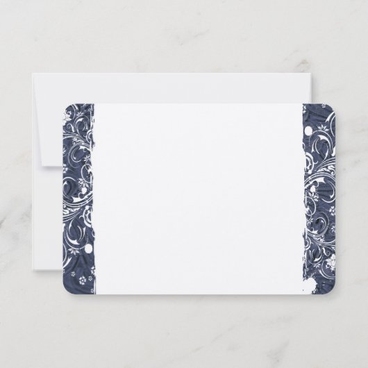 Fancy Rustisch blauw leder Kijk bedankt (Achterkant)