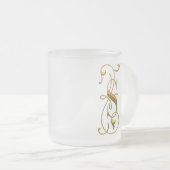 Fancy S Monogrammed Matglas Koffiemok (Voorkant rechts)