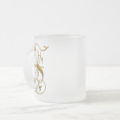 Fancy S Monogrammed Matglas Koffiemok (Voorkant links)