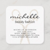 Fancy Salon Scissors Stylist Vierkante Visitekaartje (Voorkant)