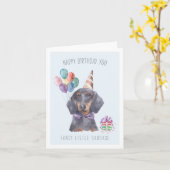 Fancy Sausage | Verjaardagskaart voor een schattig Kaart (Gele Bloem)
