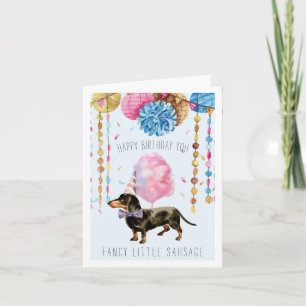 Fancy Sausage Verjaardagskaart voor een schattig Kaart