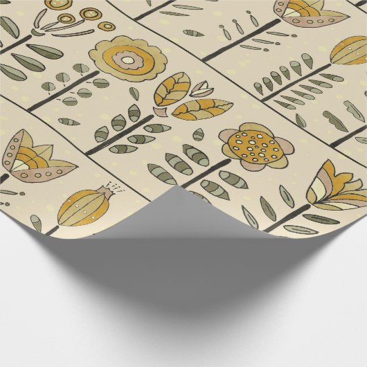 Fancy Scandinavian Flowers Cadeaupapier (Hoek)