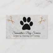 Fancy schaar | Dog Paw Visitekaartje (Voorkant)