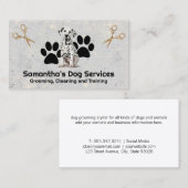 Fancy schaar | Hondenpootje | Dalmatische Puppy Visitekaartje (Voorkant / Achterkant)