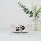 Fancy schaar | Hondenpootje | Dalmatische Puppy Visitekaartje (Staand voorkant)