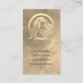 Fancy schaar | Hout Visitekaartje (Achterkant)