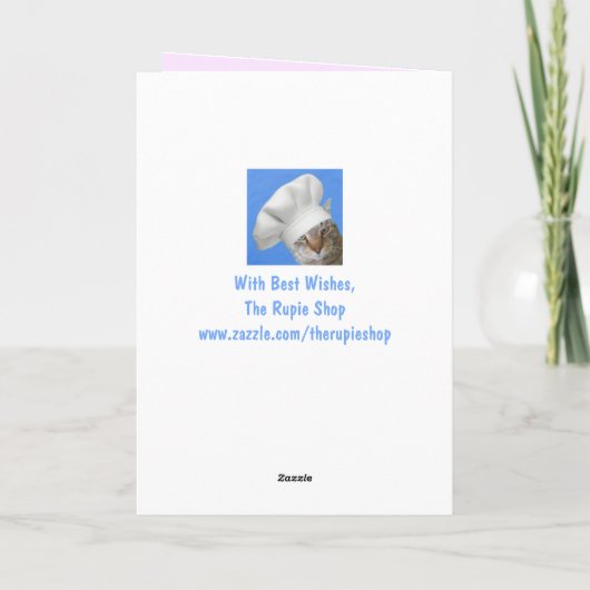 Fancy schapen met bloemen op zaterdag kaart (Achterkant)