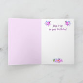 Fancy schapen met bloemen op zaterdag kaart (Binnen)