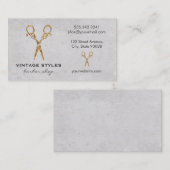 Fancy scharen Waterverf Barber Visitekaartje (Voorkant / Achterkant)