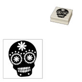 Fancy schedel rubberstempel (Gestempeld)