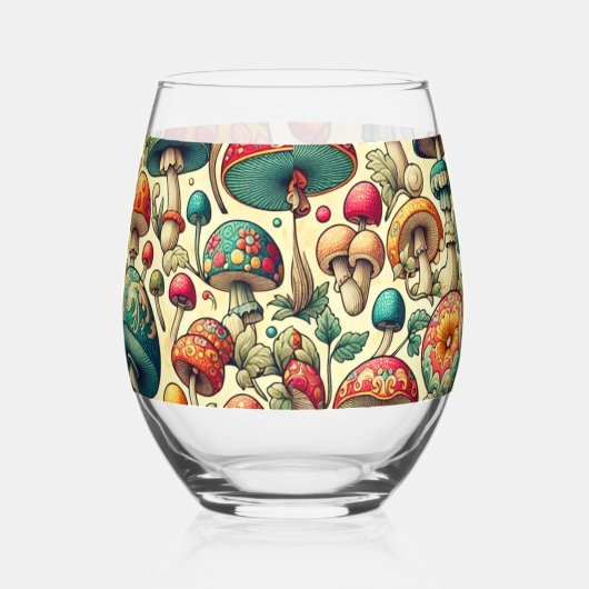 Fancy schimmels wijnglas zonder voet (Rechts)