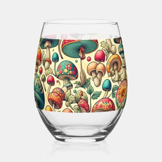 Fancy schimmels wijnglas zonder voet (Links)