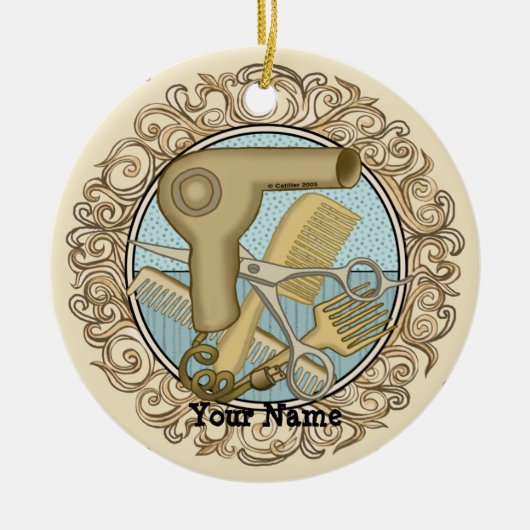 Fancy schoonheidsspecialist keramisch ornament (Voorkant)