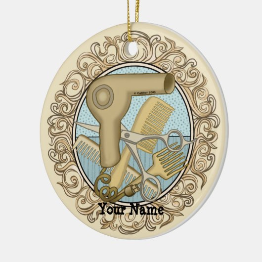 Fancy schoonheidsspecialist keramisch ornament (Links)