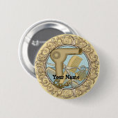 Fancy schoonheidsspecialist ronde button 5,7 cm (Voorkant /achterkant)