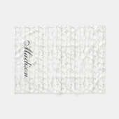 Fancy schrijven zwart-witschrijven - Aangepaste na Fleece Deken (Voorkant (Horizontaal))