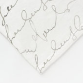 Fancy schrijven zwart-witschrijven - Aangepaste na Fleece Deken (Hoek)