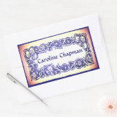 Fancy schuiven rechthoekige sticker (Envelop)