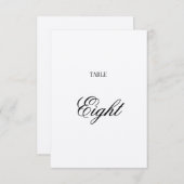 Fancy Script Black Calligraphy Kraft Table Number Kaart (Voorkant / Achterkant)